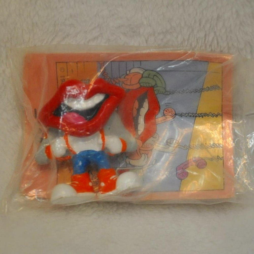 Tang Lips toy figurine PVC MIP Flap the Rapper mouth 1980s Applause Will Vinton